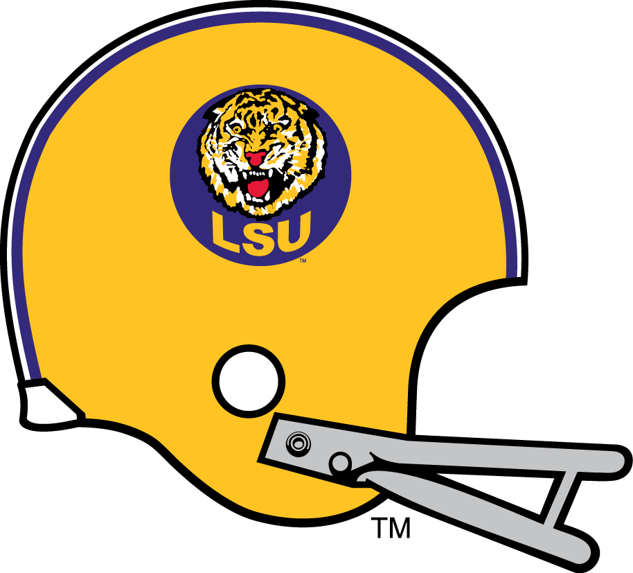 LSU Tigers 1972-1976 Helmet iron on paper